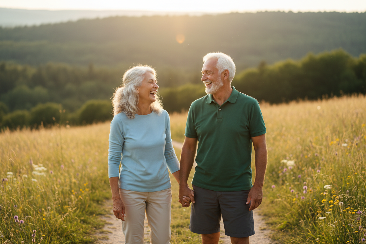 Healthy older couple